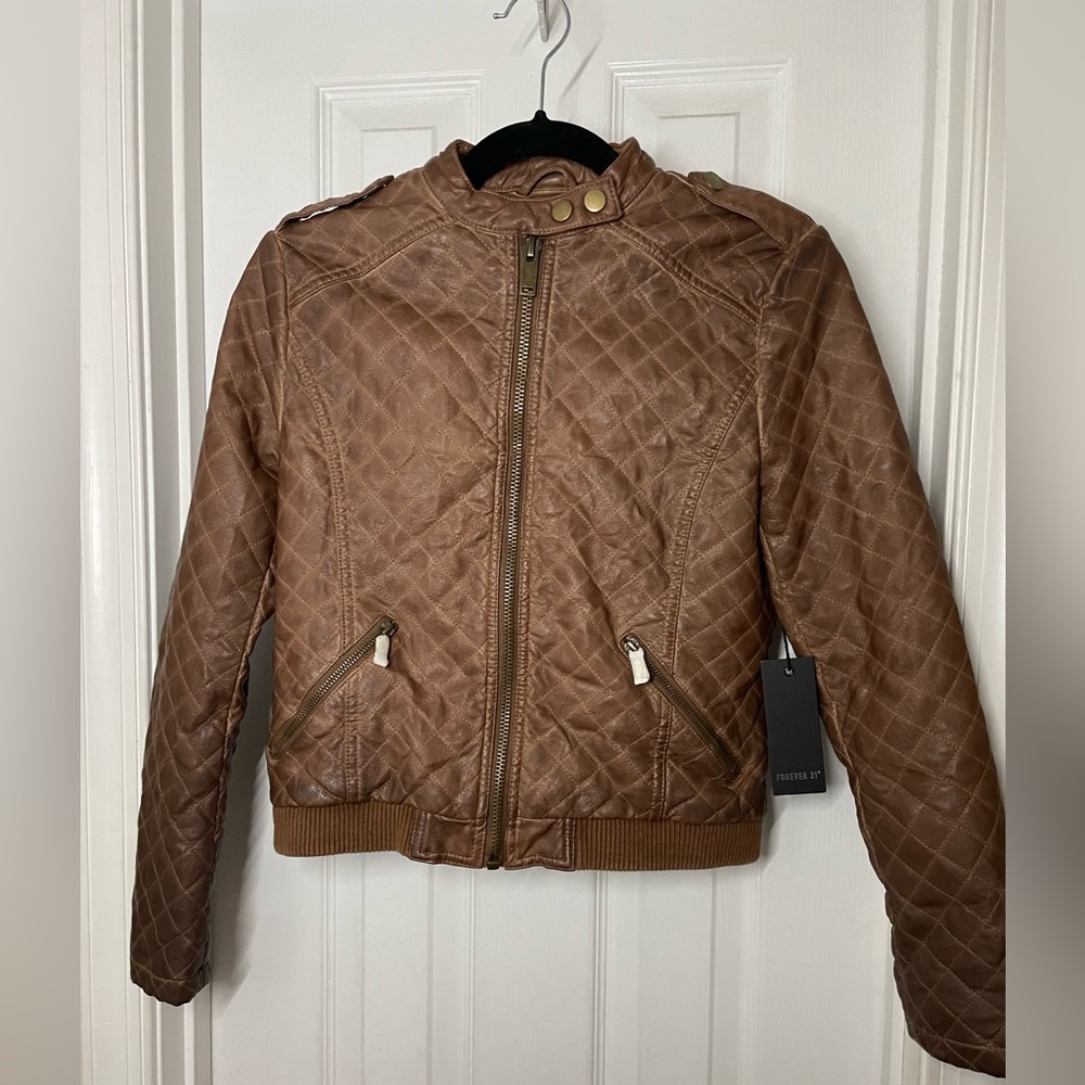 NWT- Forever 21 Faux Leather Jacket